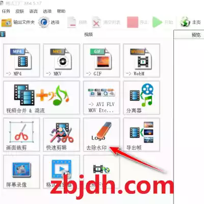 
FormatFactory 4.9.5 便携版/强大的格式转换和去水印工具