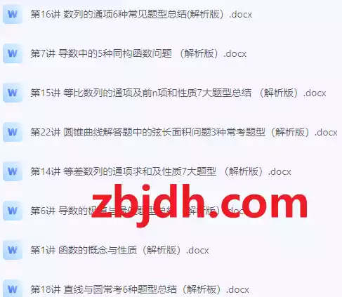 
2024高考数学常考题型精华版