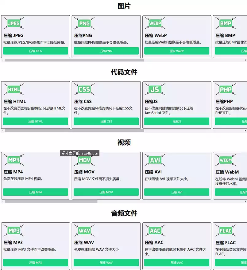 FreeCompress：超强压缩站 可压图片 视频 音频等